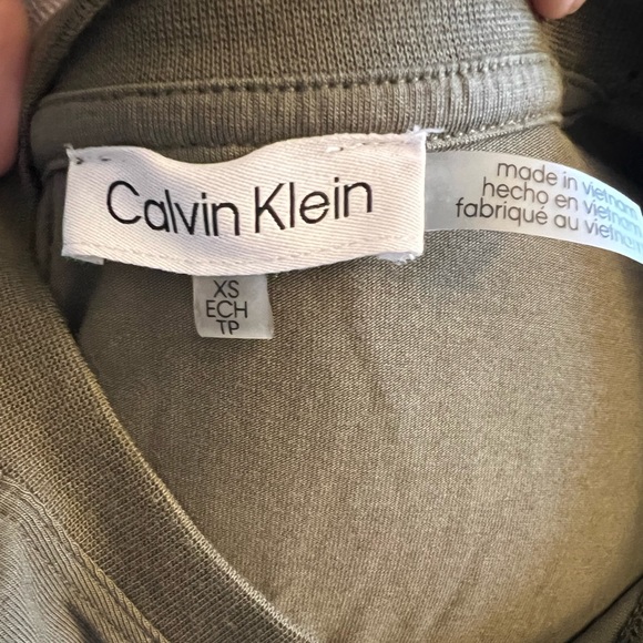 Calvin Klein shoulder padded tank, green, XS - Picture 5 of 7